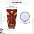 thumbnail image 4 of Año de la serpiente 2025 Feliz Año Nuevo chino 2025 Vaso de acero inoxidable Taza de café de viaje de 20 oz Taza térmica portátil con tapas, 4 of 7