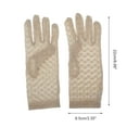 thumbnail image 3 of Unique Bargains 1 Pair Sunblock Mittens Ditsy Floral Lace Sun Block Driving Gloves for Women Nude, 3 of 5