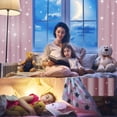thumbnail image 5 of Lapalife Blackout Star Curtains for Kids Room, Hollow Cut Out Star Grommet Windows Curtains for Nursery, 1 Panel, Baby Pink, 52''x 63'', 5 of 8