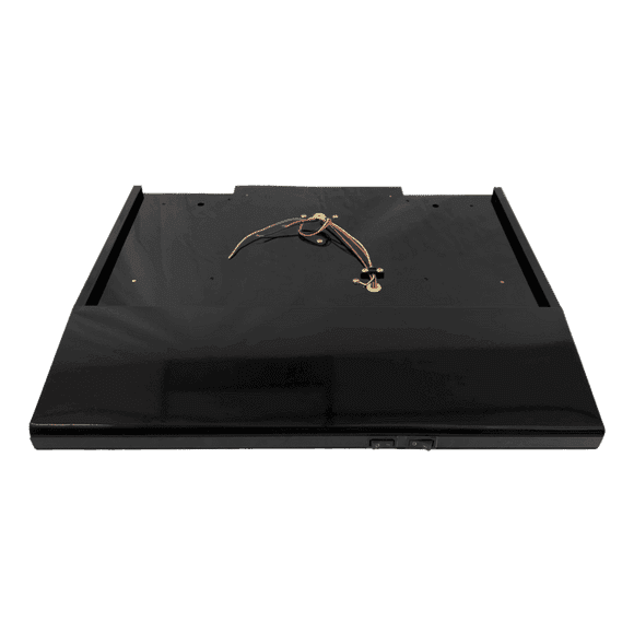 Furrion LLC Capot de Ventilation de Poêle CXW-30-CZ01 Greystone; Largeur 22 Pouces; 12 Volts DC; Super Mince Ventilé; Noir; Lame en Plastique; Interrupteur Mécanique; 2 Vitesses; 2 Couches Aluminium et 1 Filtre à Charbon