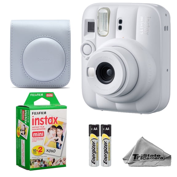 Fujifilm Instax Mini 13 Instant Film Camera with 20-Sheet Instax Mini Film and Case, Clay White