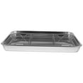 2 Pieces/Set Rectangular Baking Tray Stainless Steel Baking Pan Sheet