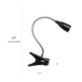 thumbnail image 4 of Mod Lighting and Decor LED Lighted Adjustable Gooseneck Clip Desk Lamp - 18" - Black, 4 of 5
