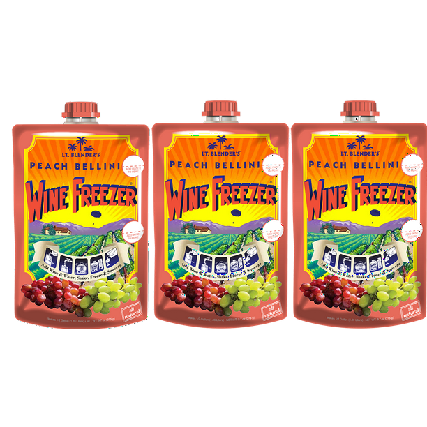 Lt. Blender's Peach Bellini Wine Freezer Lot Of 3