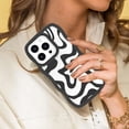 thumbnail image 5 of for iPhone 14 Pro Max Case for Women Girls, Cute Curly Wave Frame Shape Design, Solid Color Lines Water Pattern for Women, Shock-Absorbing and Fall-Resistant for iPhone 14 Pro Max 6.7"-Black, 5 of 12