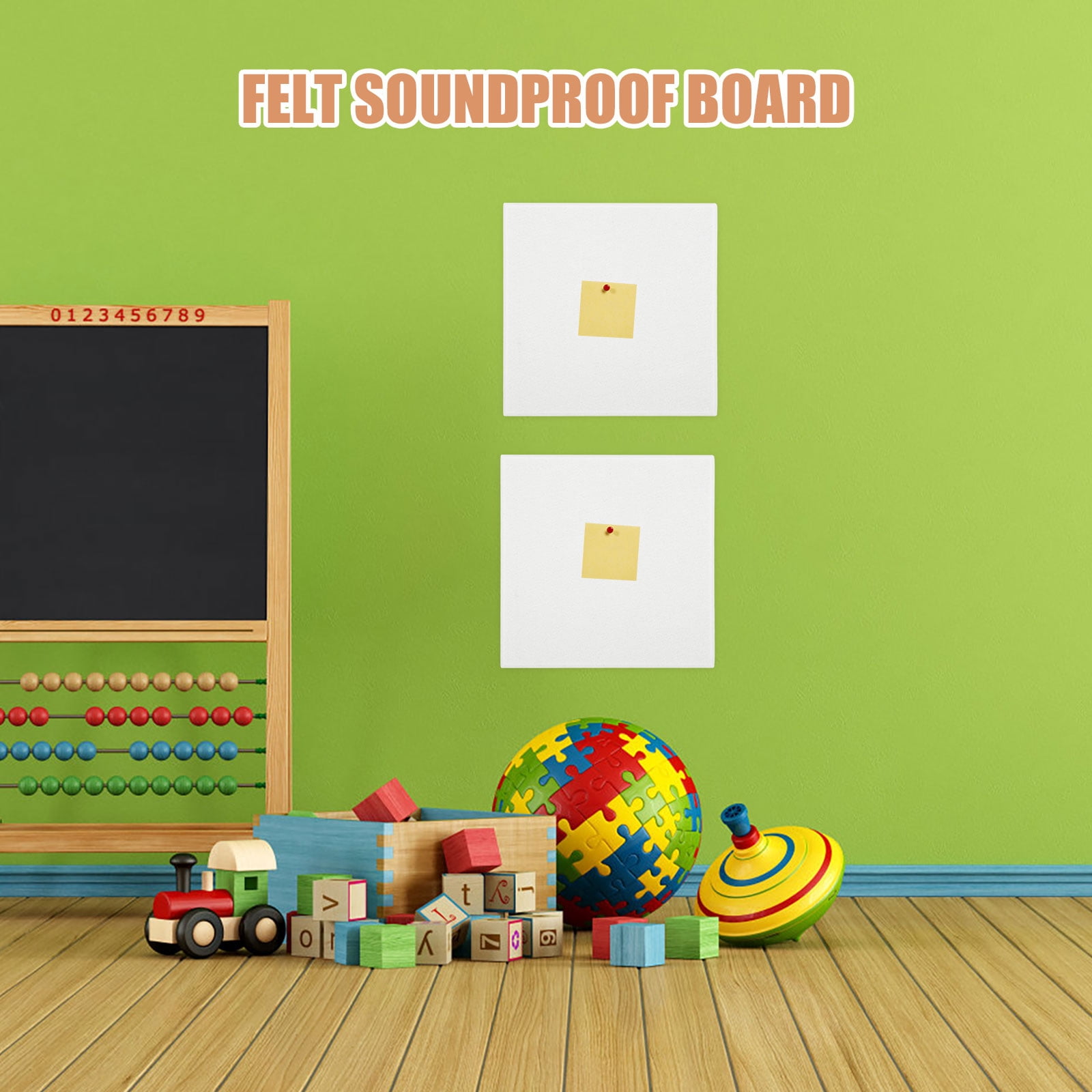 PartyKindom 6Pcs Felt Bulletin Boards White for Photo Display Message Board Wall Hanging with Acoustic Panels