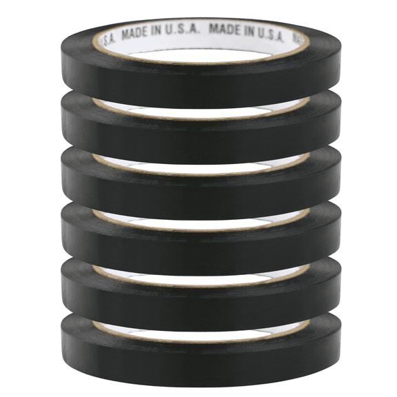 FindTape Tensilized Polypropylene Strapping Tape: 1/2 in. x 60 yds. (Black) [6-pack]