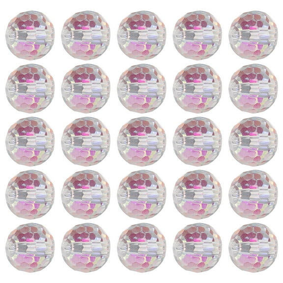 LOLIPPYY 100 Pieces Clear Crystal Glass Beads for Necklace and Bracelet Jewelry Making Crafts
