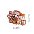 thumbnail image 3 of Fortune God & Lion Dance Rotating Fridge Magnets, Chinese Traditional Auspicious Pattern Refrigerator Magnets with Lucky Cat Design, Spinning Magnetic Decor for Kitchen Office Home Decoration, 3 of 6