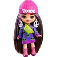 thumbnail image 2 of Bundle of 2 | Barbie Extra Mini Minis Doll - Brunette Doll w/ Alien Sweater Dress & Doll with Two-Tone Pink and Mint Hair + Accessories, 2 of 13
