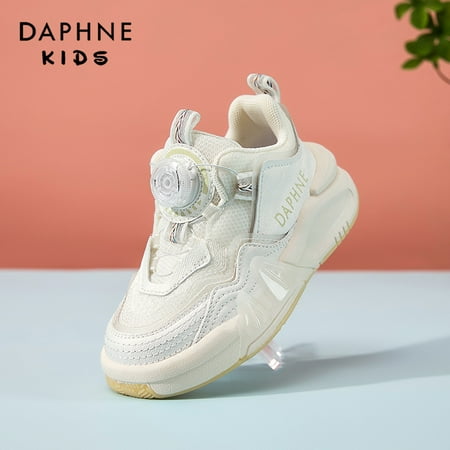 

DAPHNE Girls Casual Sneakers With Rotating Buckle Non-slip Slip-on Soft Sole Running Shoes