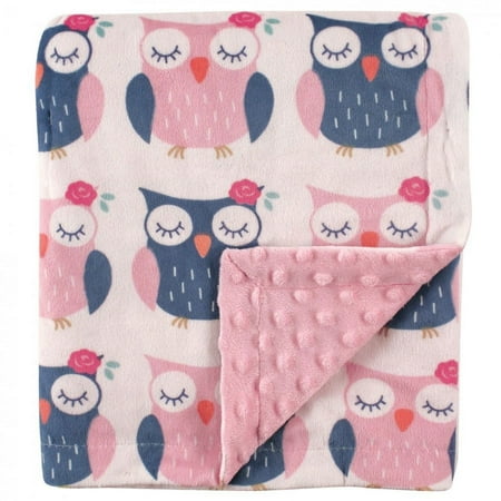 UPC: 0660168514292 | Hudson Baby Infant Girl Plush Mink Blanket Owls One Size
