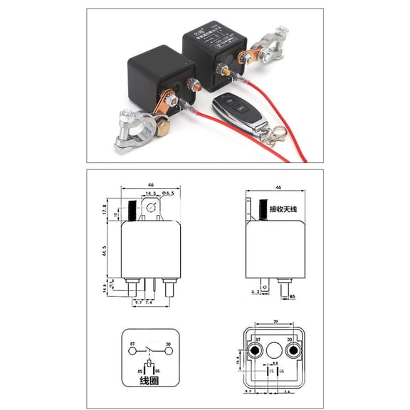 12V Car Battery Disconnect Cut Off Isolator Switch With Remote Control Universal