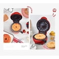 thumbnail image 3 of WJCA Compact 5" Heart Waffle Maker, Adjustable Browning Control & Non-Stick Cooking, Perfect for Stuffed Waffles,Red Appliance., 3 of 9