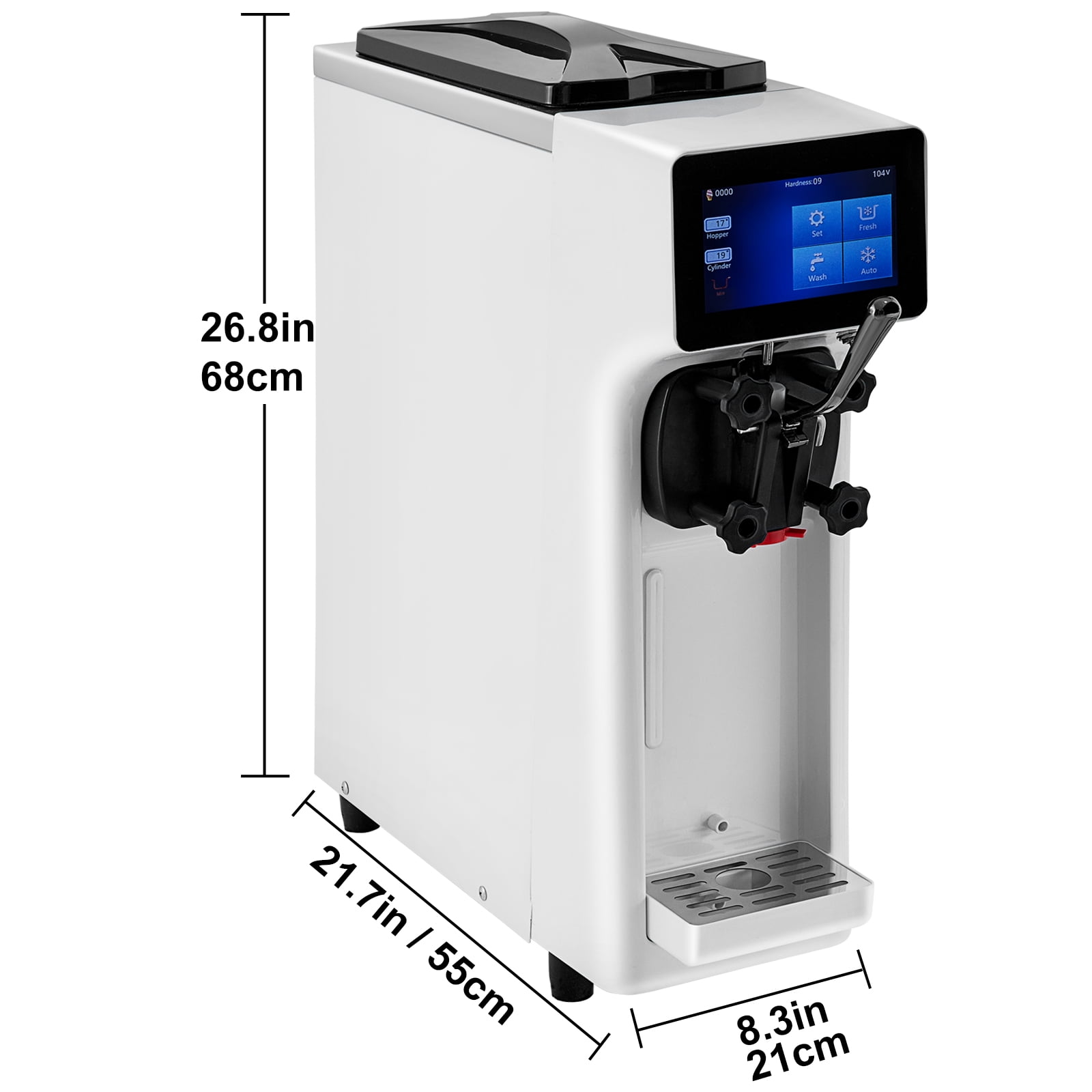 VEVOR Commercial Soft Ice Cream Machine, 3 Flavors Ice Cream Machine, 2