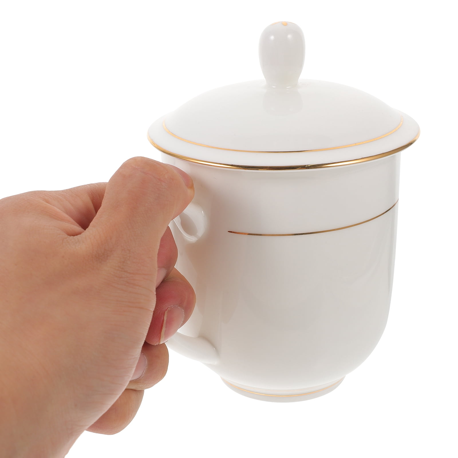 Coffee Cups with Lids Espresso Handle Mug Household Water Milk Ceramic Drinking