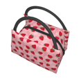 thumbnail image 5 of Vsdgher Strawberry Print Insulated Reusable Bags with Sturdy Zipper and Handles, Foldable Totes for Hot or Cold Food Bring or Delivery, 5 of 8