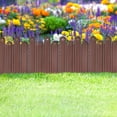 thumbnail image 6 of Clearance! Haidf 5Pcs Garden Fence, Connectable Landscape Edging, No Digging Plastic Border Fence for Flower Bed, Lawn, and Decorative Yard Patio, Garden Edging Fence, 8.3"W x 9.8"H, Brown, 6 of 8