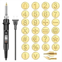 26 Pcs with Letters,DIY Wood/Leather Burning Set, Letter Soldering Iron Stencils Kit Tool US Plug,1 set x Wood Burning Kit