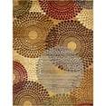 thumbnail image 1 of Unique Loom Barista Geometric Circles Area Rug 9' x 12' Rectangle Beige/Burgundy, 1 of 2