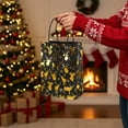 thumbnail image 6 of 12 Pcs Christmas Party Favors Bags Black and Gold Christmas Goodie Gift Paper Bags with Handles Xmas Tree Reindeer Snowflake Candy Treat Pouch for Xmas Party Decoration Holiday Supplies, 6 of 6