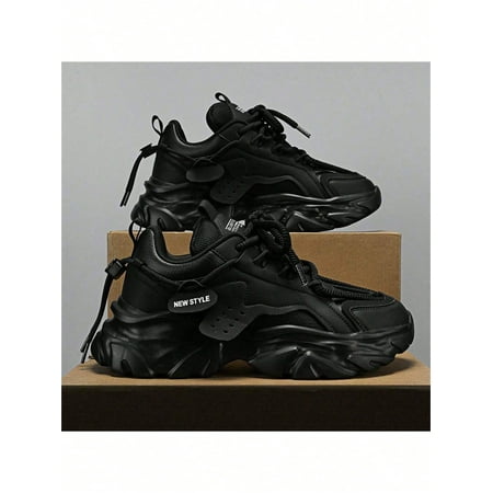 

Men‘s Winter Trendy Casual Fashion Sports Chunky Shoes With Non-Slip & Wear-Resistant Outsole And Height-Increasing Design