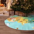 thumbnail image 5 of Defioc USA Tourist Map for Christmas Tree Skirt Snowman Xmas Tree Skirt Farmhouse Christmas Decorations Tree Mat for Holiday Party Decor-30", 5 of 6
