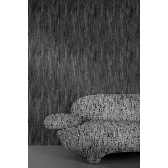 Castor Grey Faux Tree Bark Print Non Woven Non-Pasted Textured Wallpaper 57 Sq. Ft.