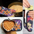 thumbnail image 5 of Yayeee Oven Mitts and Pot Holder Set of 2 Heat Resistant Kitchen Gloves Baking Hot Pad, Colorful Painted Flowers Pattern, 5 of 5