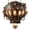 Brown, variant on Hot Air Balloon Sun Catcher - Stained Glass Style Acrylic Hanging Decor - Outdoor/Indoor Waterproof Ornament for Windows, Garden & Patio - Colorful Light Catcher Gift, 2D