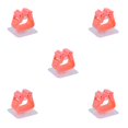 thumbnail image 3 of kurtrusly Holder Portable Self-adhesive Solid Color Lovely Wall Mounting Drill-free Bracket Kitchen Cleaning Brush Rack Orange 5Set, 3 of 6