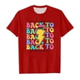 thumbnail image 3 of Chemises Filles Saison de Rentrée Scolaire Imprimé Graphique Col Rond Manches Courtes Été Hauts Filles, T-Shirts Rouges 8 Ans-9 Ans, 3 of 4