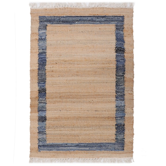 The Pioneer Woman Denim Jute Accent Rug, Natural & Blue Border, 30 in x 46 in
