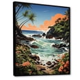 thumbnail image 2 of Designart "Tropical Paradise by the Coast II" Nautical & Beach Floater Framed Wall Decor, 2 of 7