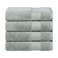 thumbnail image 2 of Superior Aria Turkish Cotton Solid Heavyweight Olive Green Bath Towel Set of 4, 2 of 6