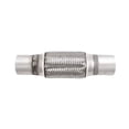 thumbnail image 4 of 2 Pcs Exhaust Flex Pipe Stainless Steel Double Braid 2 X 6 Inch With Ends 10 Inch Long, 4 of 5
