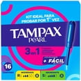 thumbnail image 1 of Kit Tampones Tampax Pearl para Flujo Moderado 4 pzas + Flujo Abundante 4 pzas, 1 of 5