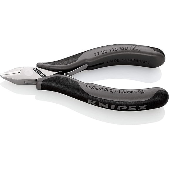 KNIPEX Tools - Electronics Diagonal Cutters, ESD (7732115ESD)