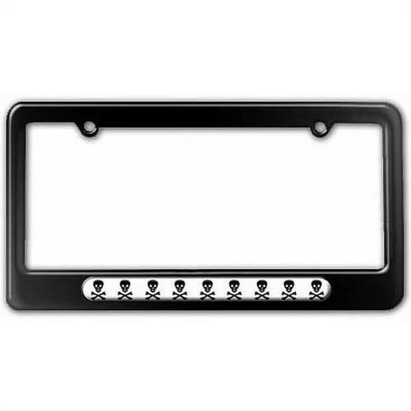 Skull And Crossbones, Poison License Plate Tag Frame, Multiple Colors