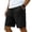 Black_006, variant on Domuza Men's Linen-Cotton Casual Shorts – Classic Fit Summer Beach Shorts with Pockets Army Green L