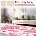 thumbnail image 2 of ODIKA 8'x10' Machine Washable Non-Slip Area Rug, Whimsical Dreamcatcher Enchanted Bohemian Wonderland High Traffic Rug with Pad, Pink, 447675, 2 of 8