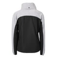 thumbnail image 3 of Women's Cutter & Buck Black Tampa Bay Buccaneers  Charter Eco Recycled Half-Zip Hooded Anorak Jacket, 3 of 3