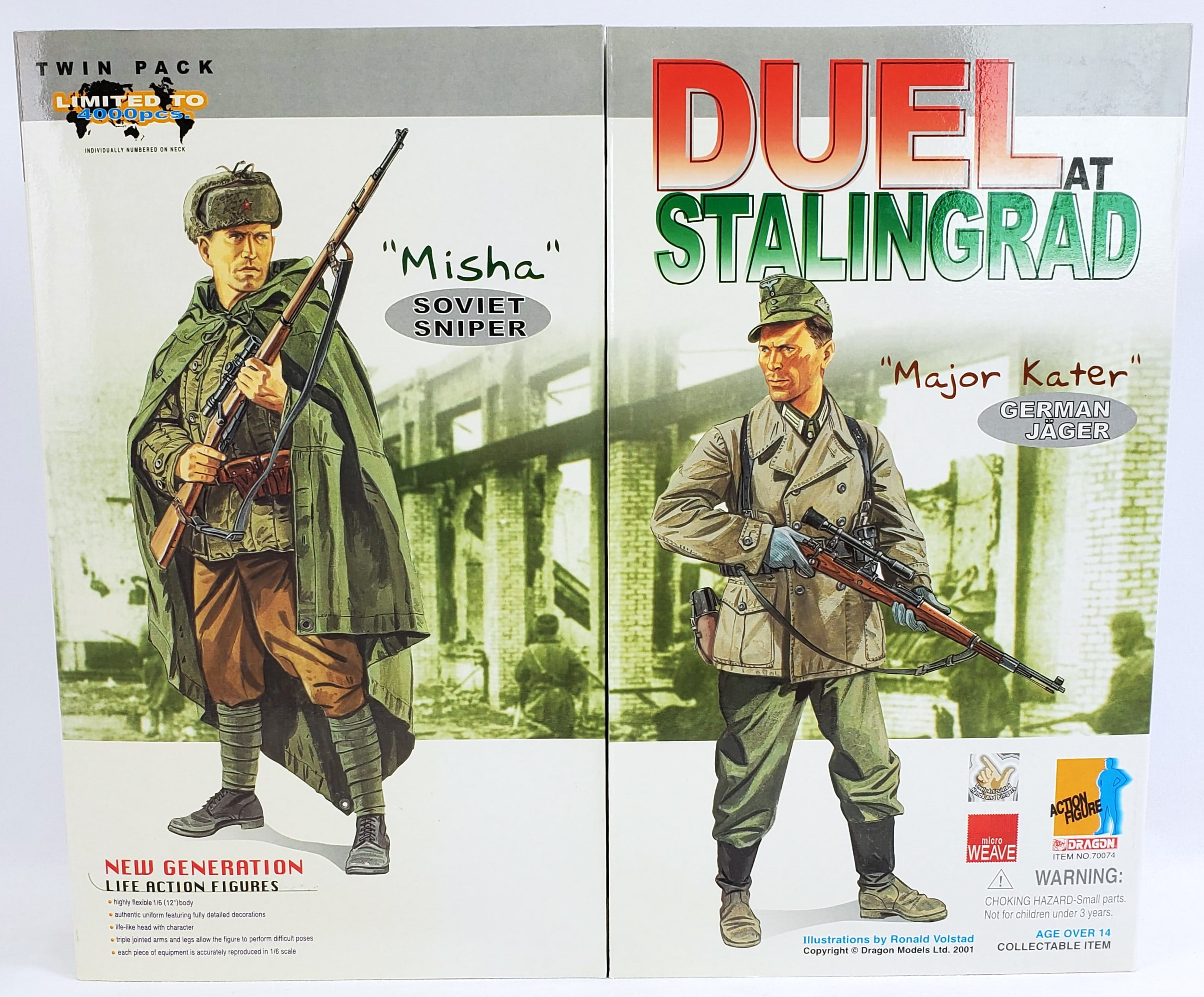 Dragon Duel at Stalingrad Misha Soviet Sniper Major Krater German Jager  Figures - Walmart.com