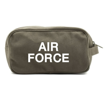 Air Force USAF Text Canvas Shower Kit Travel Toiletry Bag (Firestone Air Bag Kits Best Price)