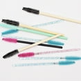 thumbnail image 2 of Plastic Mascara Brush Wand Disposable Eyelash Extender Cosmetic Makeup Brush Tool Kits Random Color, 2 of 8