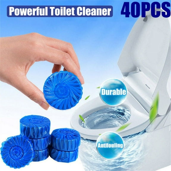 40 Pack Blue Bubble Automatic Toilet Tank Cleaners Toilet Bowl Cleaner Tablets Home Household Cleaning Supplies
