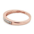 thumbnail image 4 of 1/10 ct. t.w Round Cut Lab Created Moissanite Diamond Half Eternity Stackable Band Ring For Women In 10K Solid Rose Gold (G-H Color, VVS1 Clarity, 0.10 Cttw)-5, 4 of 8
