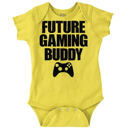 

Future Gaming Buddy Gamer Dad Joke Romper Boys or Girls Infant Baby Brisco Brands 12M
