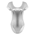 thumbnail image 4 of Gibobby Ropa Interior Sexy Body de Wetlook para mujer, leotardo de Ballet , mono de cuerpo de baile, ropa de baile de fiesta, discoteca (Plateado, S), 4 of 5
