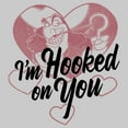 thumbnail image 2 of Men's Peter Pan Valentine's Day Captain Hook I'm Hooked on You  Sweatshirt Athletic Heather Small, 2 of 4